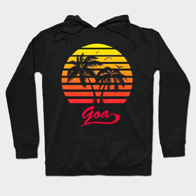 Goa 80s Sunset Hoodie by Nerd_art